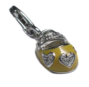 Yellow Baby Boot Charm